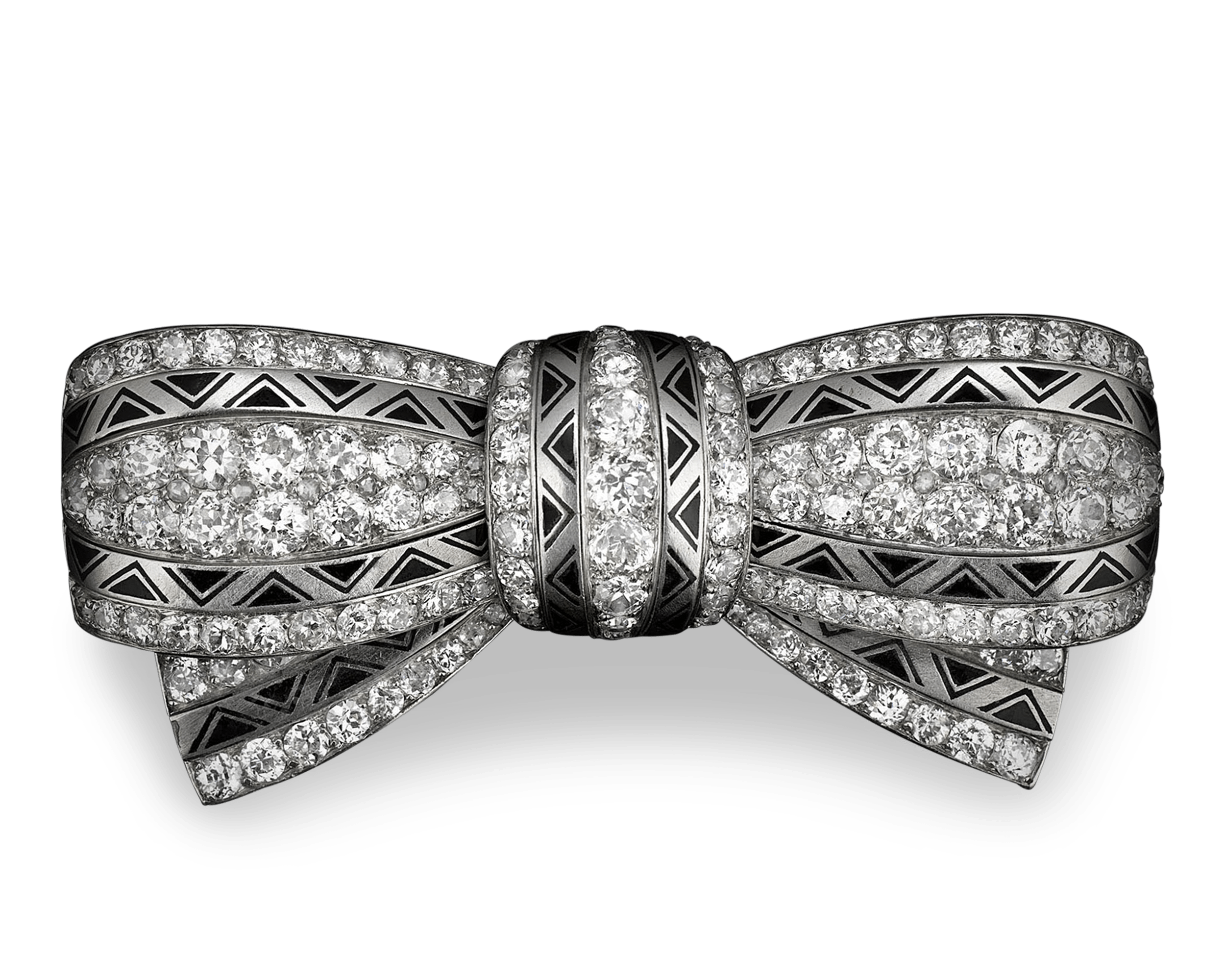 Diamond Art Deco Pendant Brooch