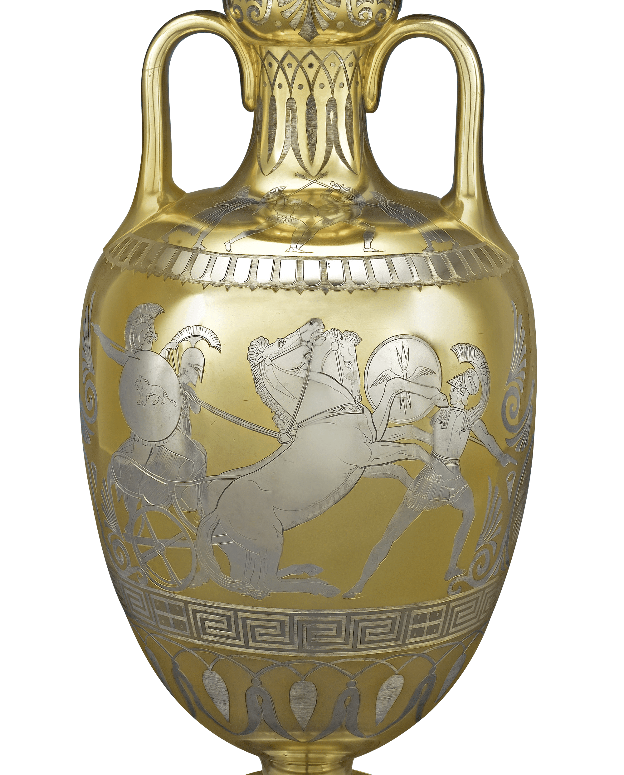 Victorian Parcel Gilt Vase by D & C Houle