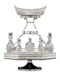 Silver Plate Epergne and Cruet Service