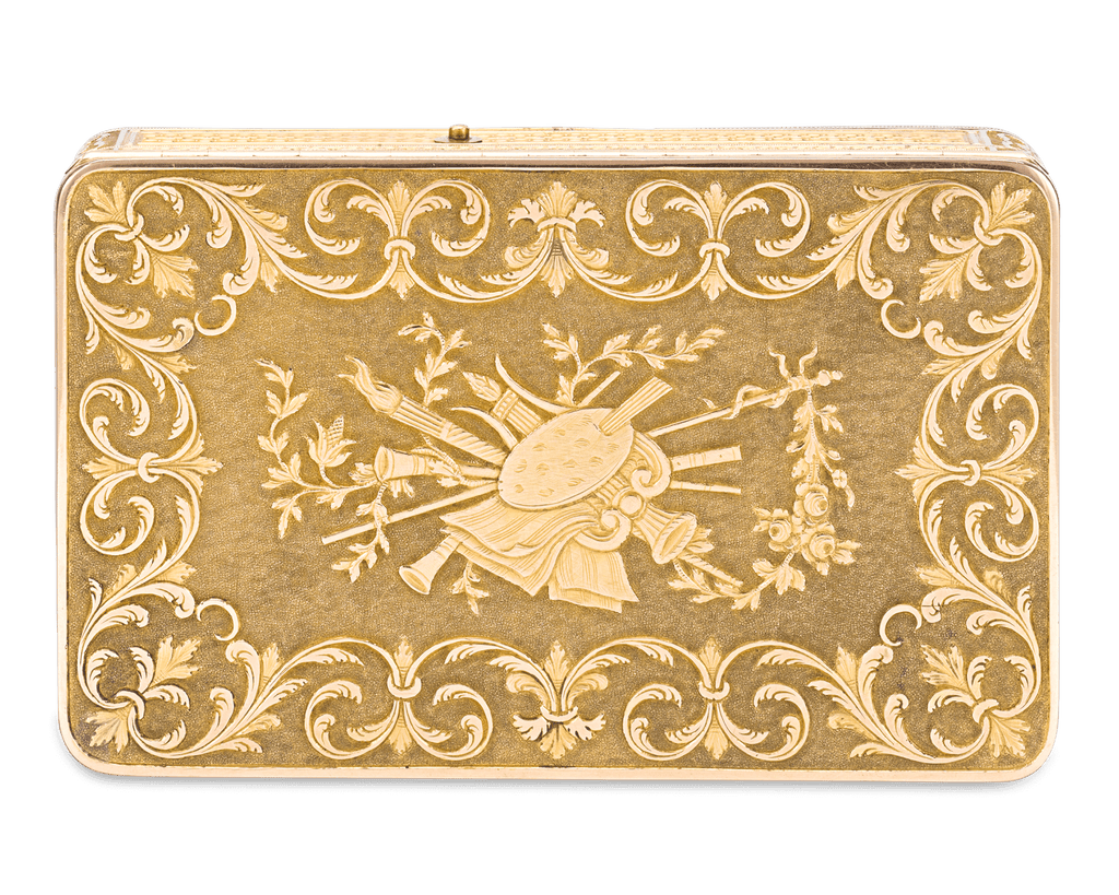 Swiss Gold Musical Snuff Box
