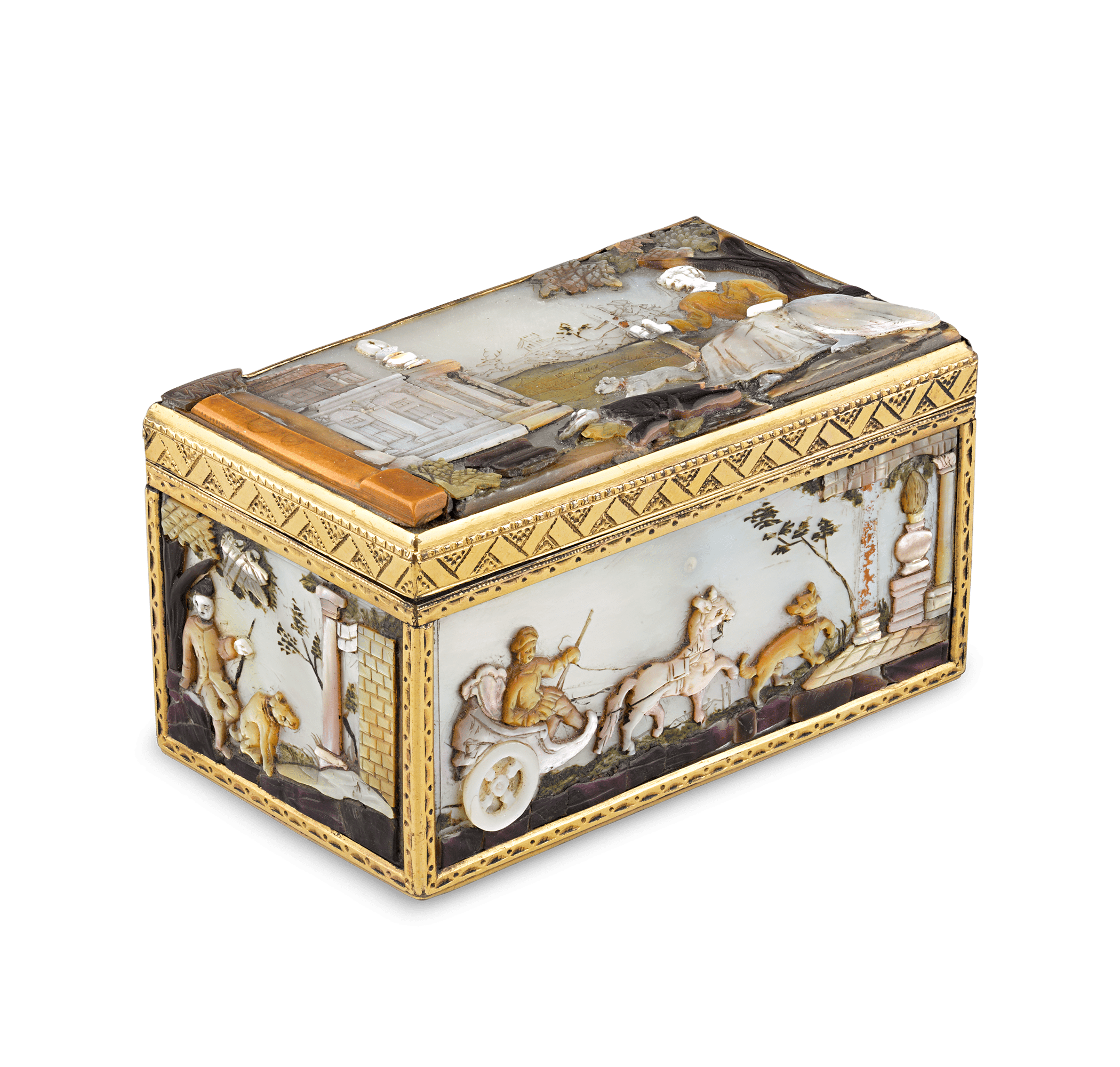 German Mother of Pearl Snuff Box