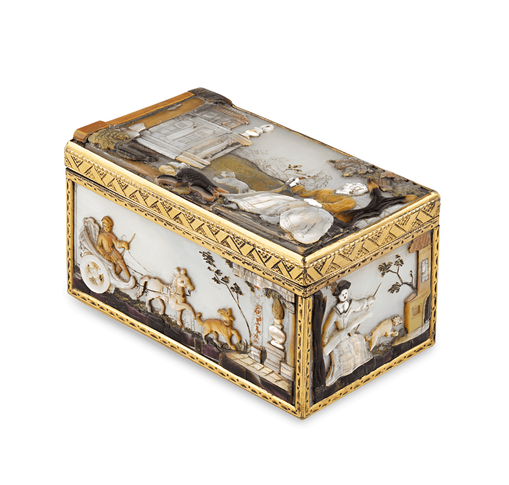 German Mother of Pearl Snuff Box