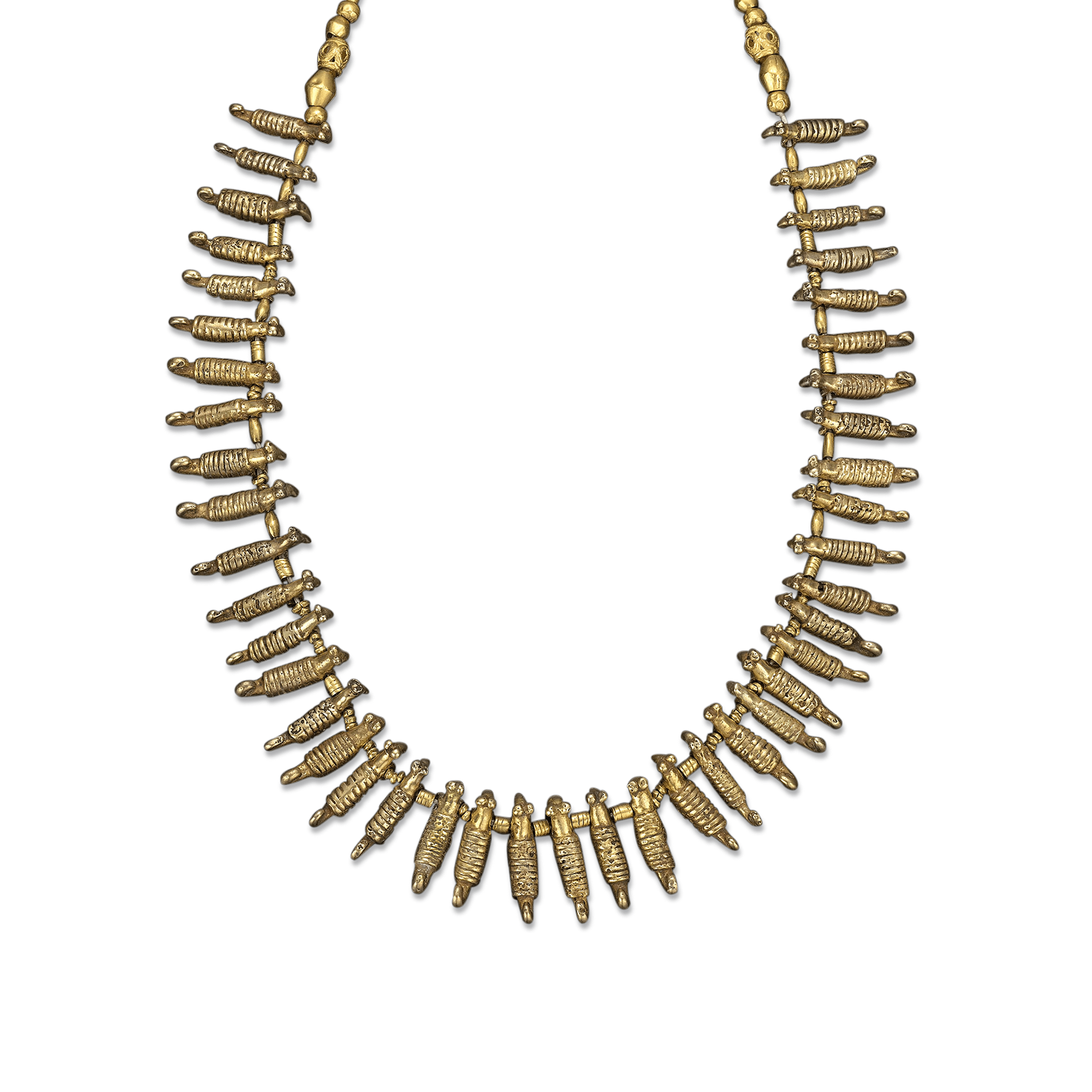 Pre-Columbian Sinu Gold and Bead Necklace