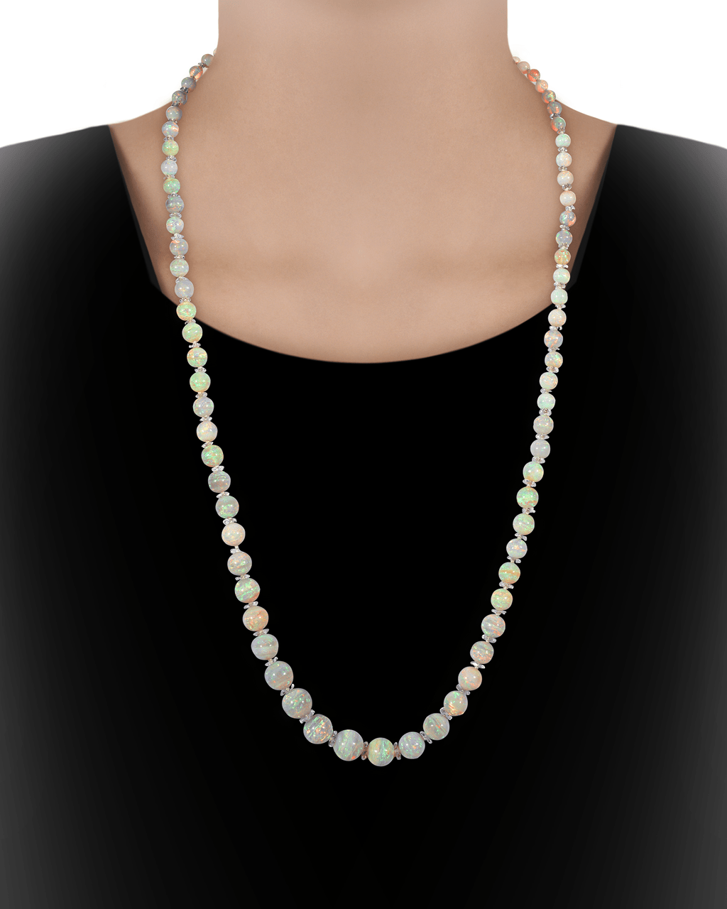 Opal and Rock Crystal Necklace