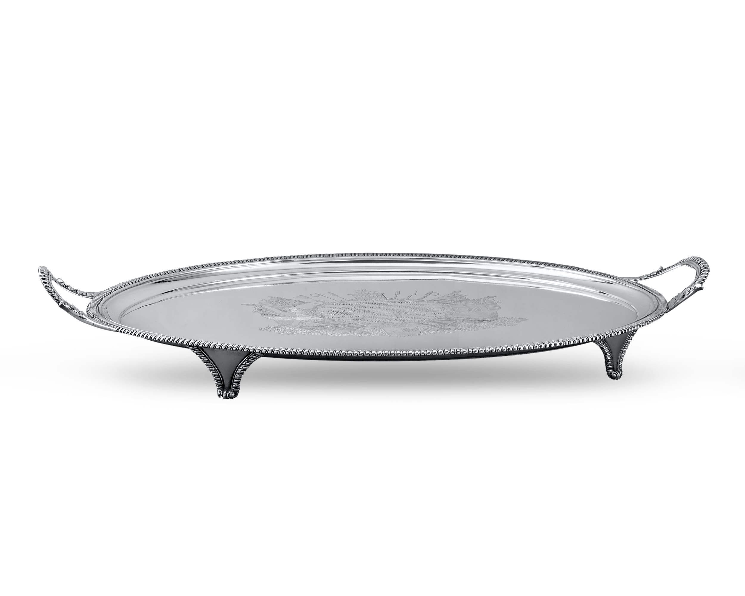 George III Silver Tray for Lt. Robert Chester