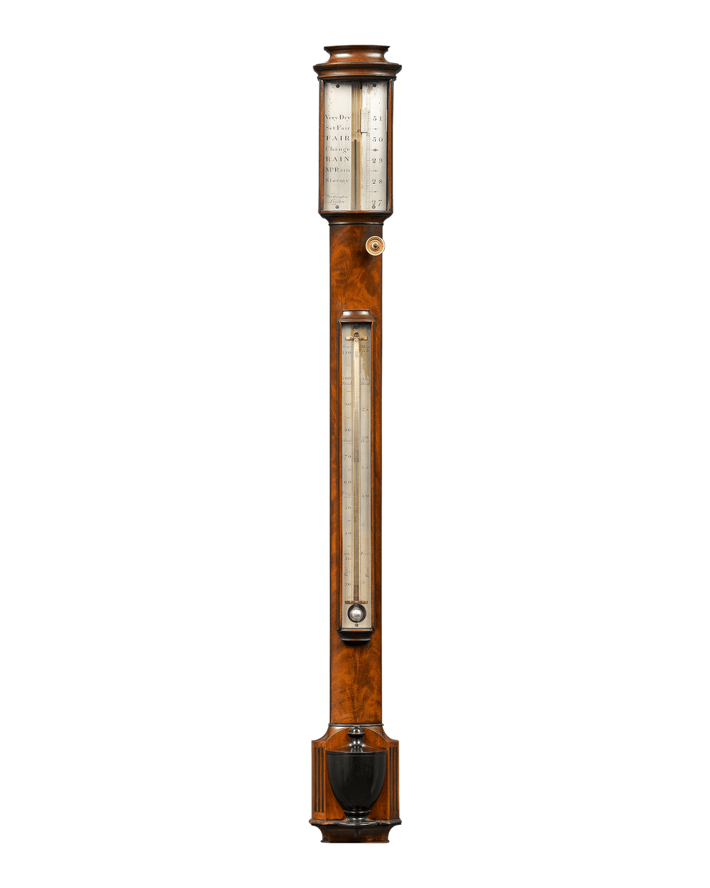 English Stick Barometer by Worthington of London