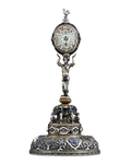Viennese Enamel Soldier Clock