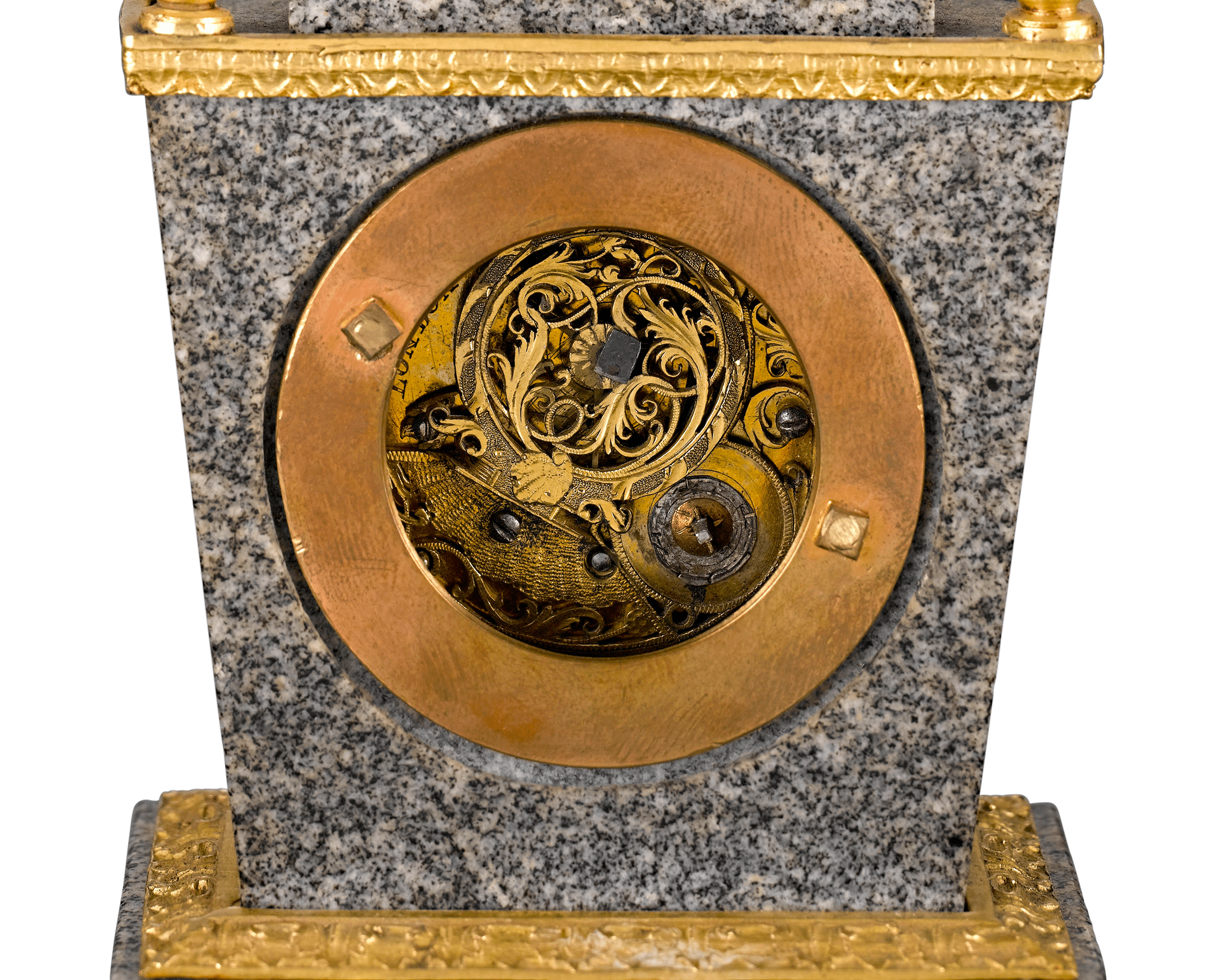 English Porphyry Clock by Ellicott