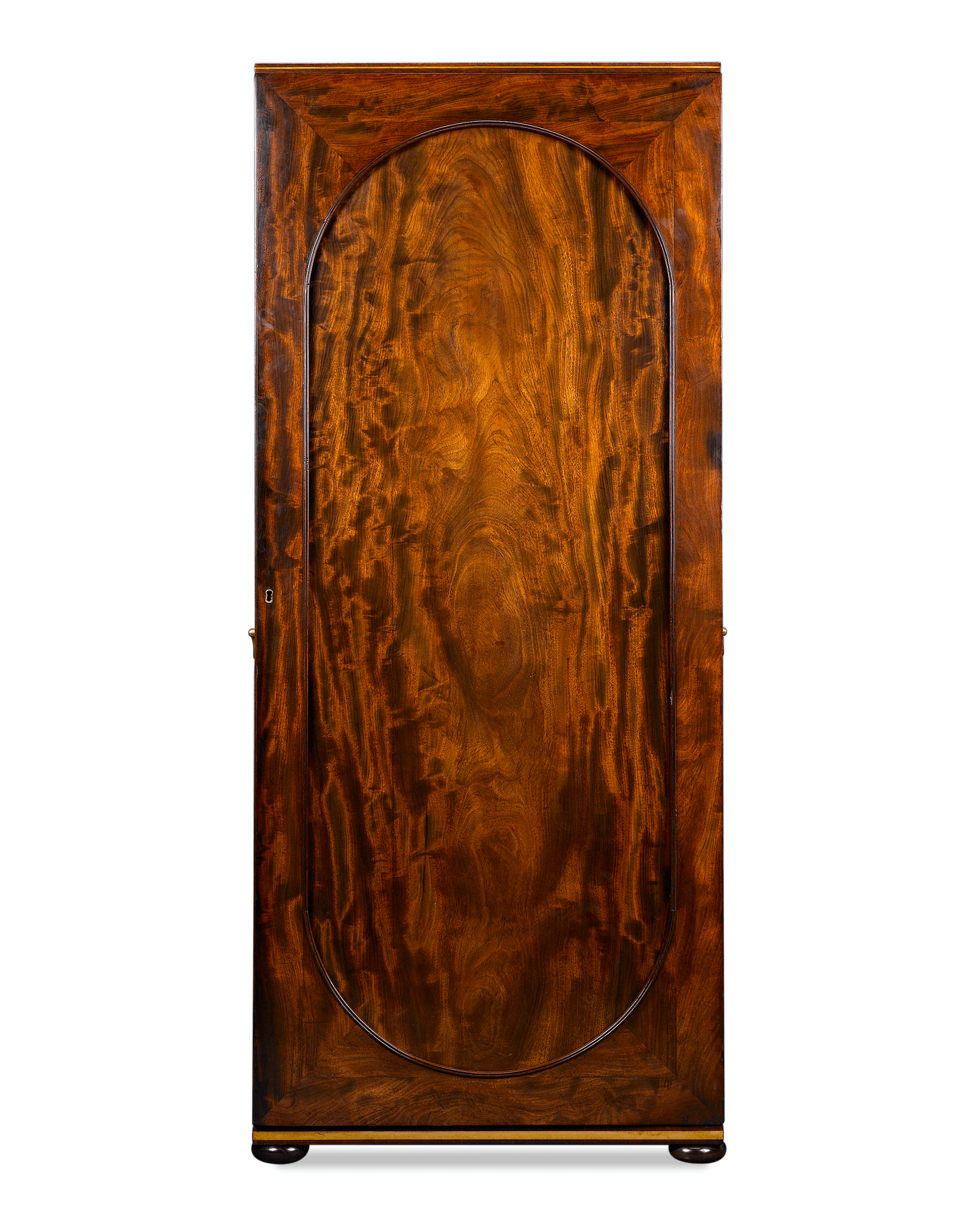 Mahogany Upright  Cane Cabinet