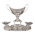Sheffield Silver Plate Rolling Dessert Stand