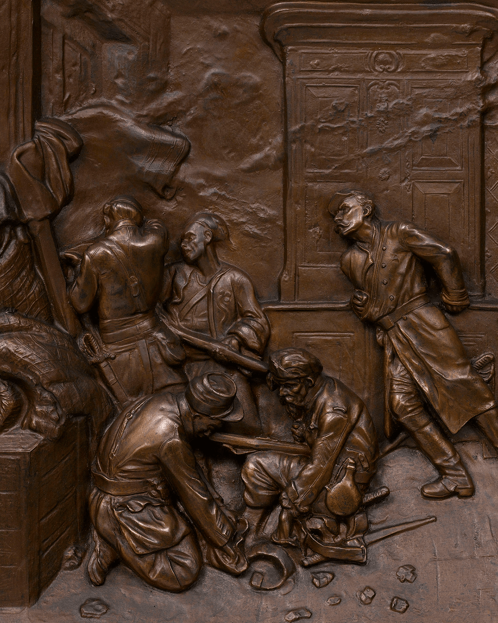 The Last Cartridge Bronze Plaque and Lithograph