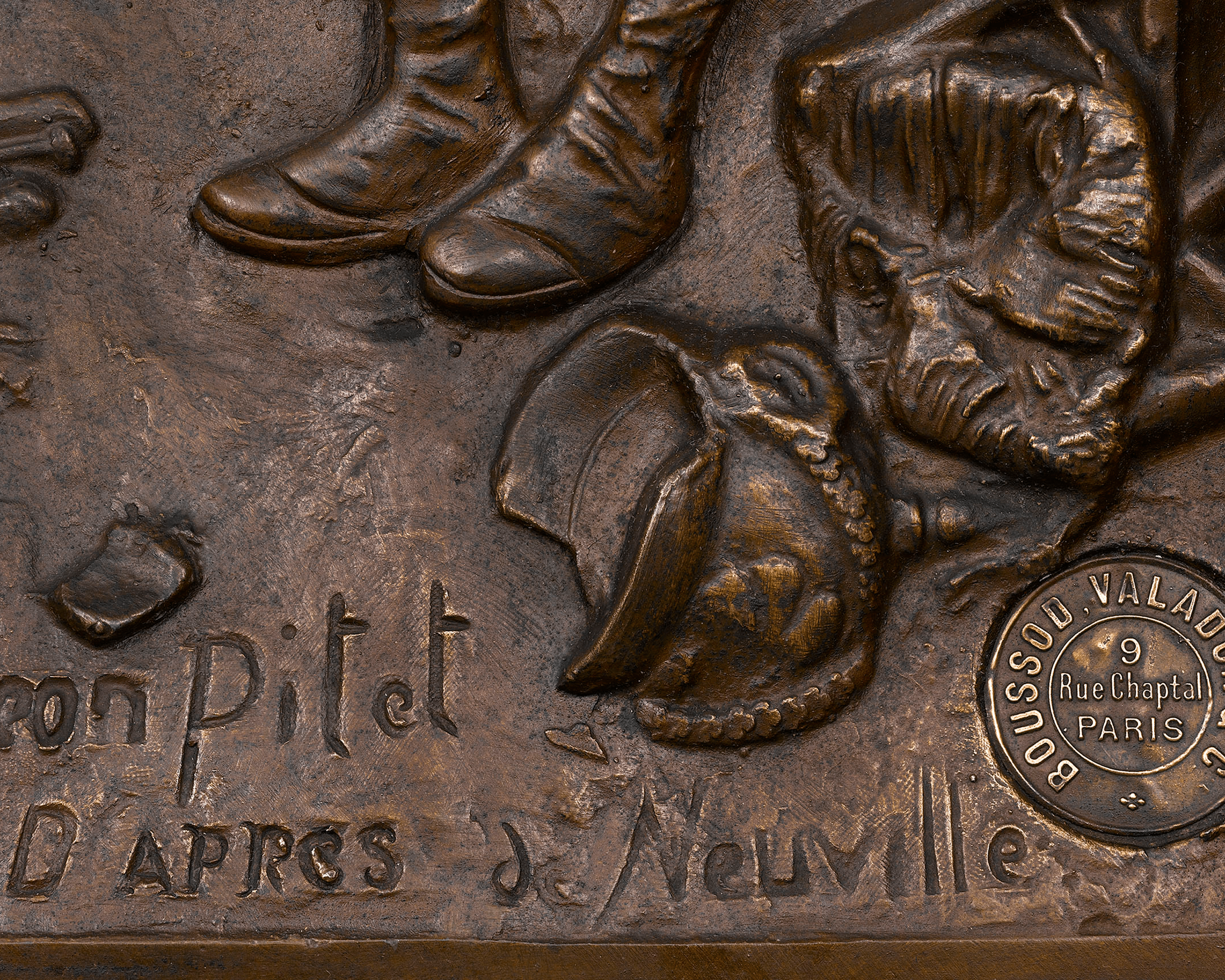 The Last Cartridge Bronze Plaque and Lithograph