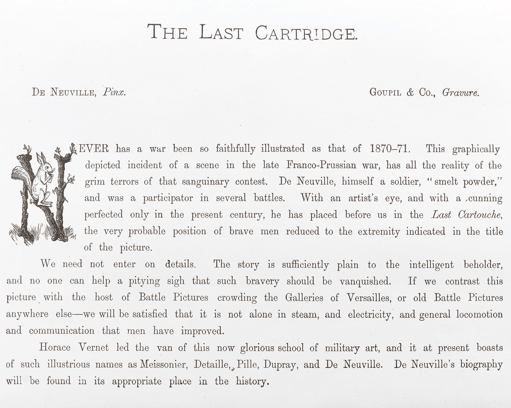 The Last Cartridge Bronze Plaque and Lithograph