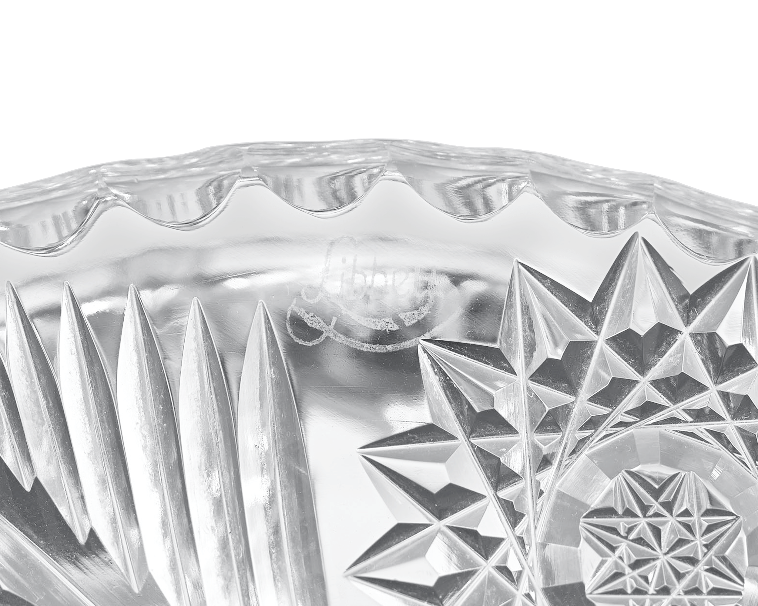 Libbey American Brilliant Cut Glass Toupée Stand