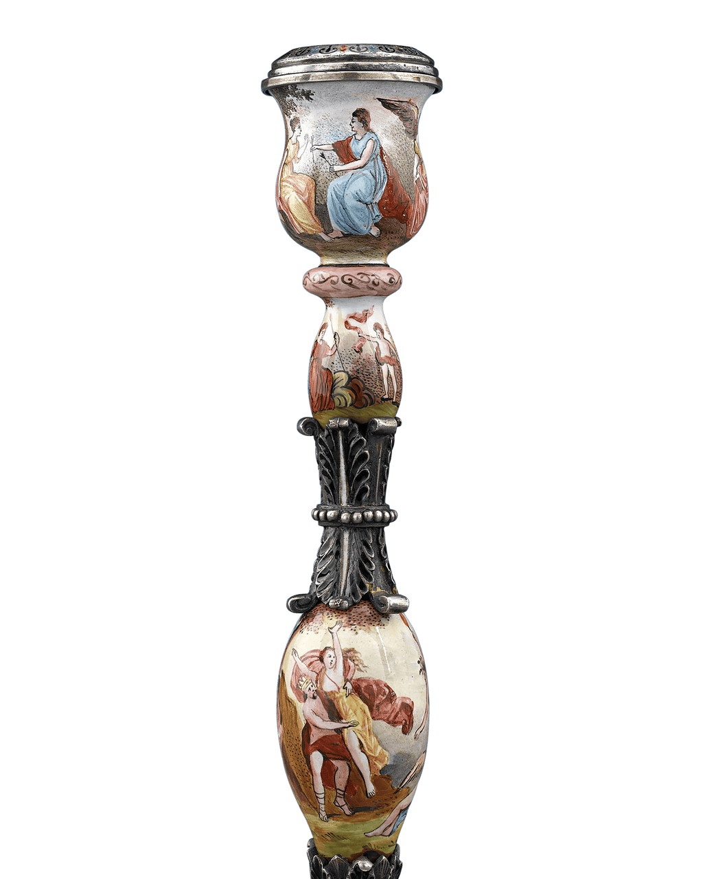 Viennese Enamel Candlesticks