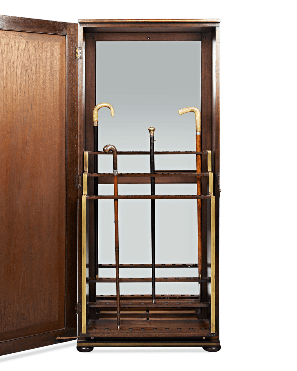 English Upright Cane Cabinet