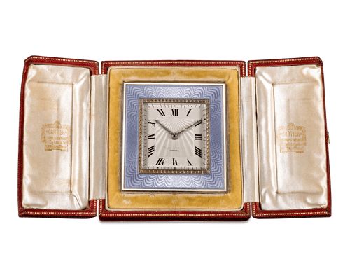 Art Deco Desk Clock by Cartier