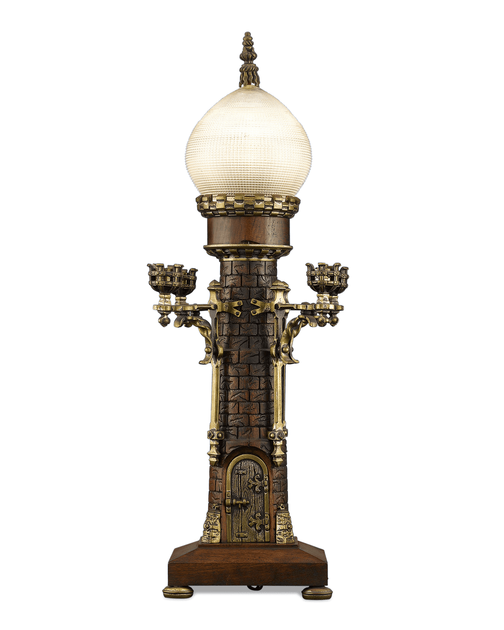 Medieval Castle Clock Garniture