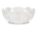 Cut Glass Bowl with Medallion Motif