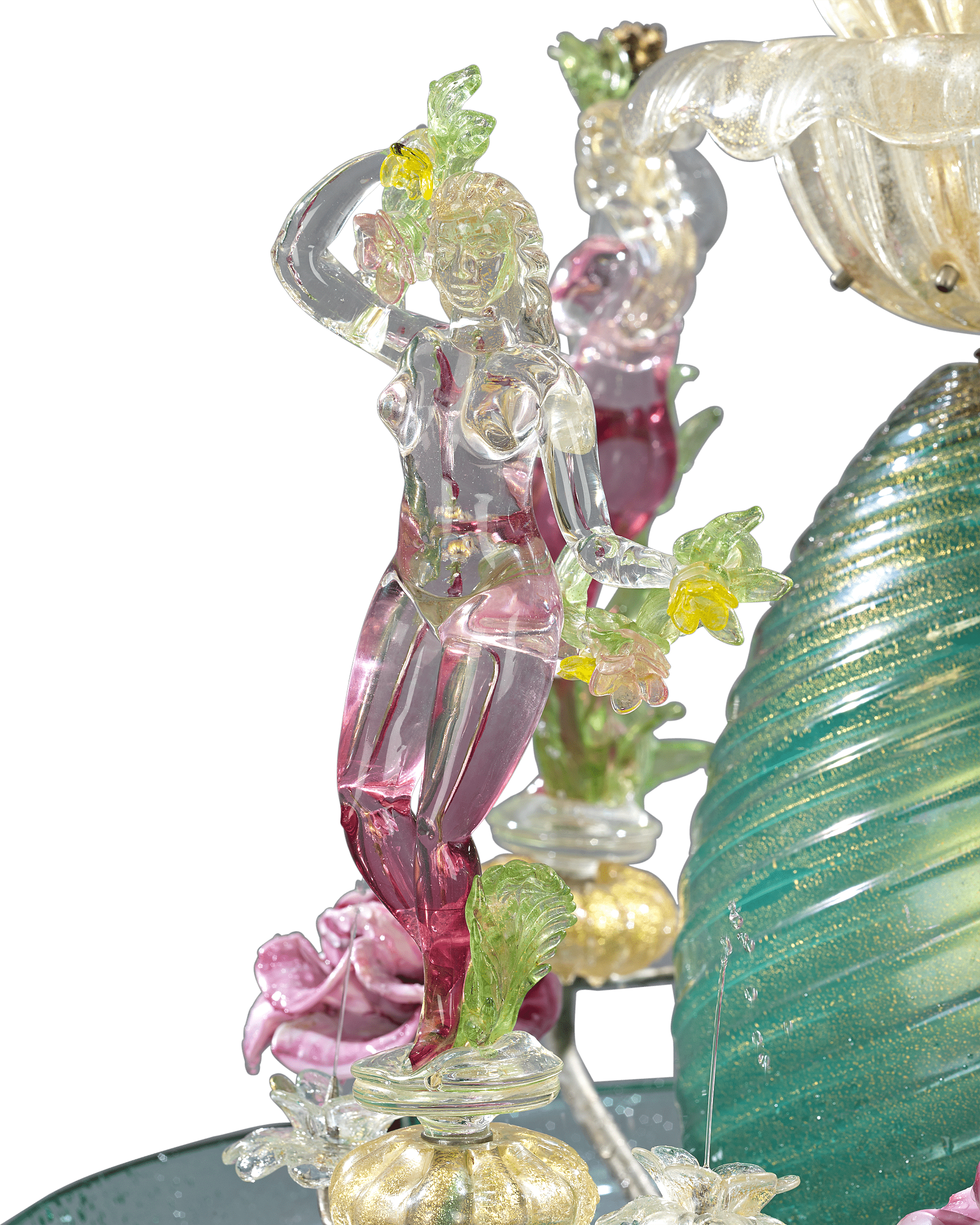 Murano Venetian Glass Water Fountain
