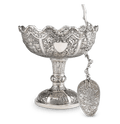 Chinese Export Silver Bowl and Spoon