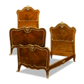 Rococo Style Pair of Twin Beds