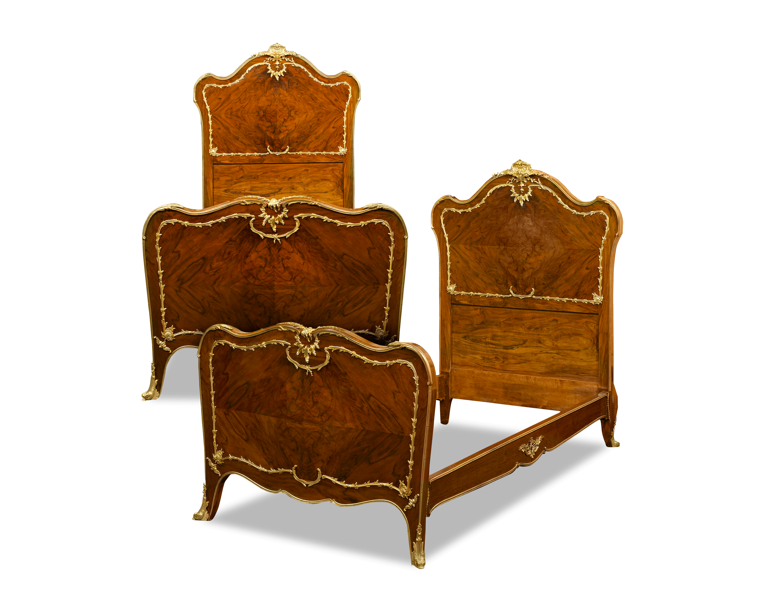 Rococo Style Pair of Twin Beds