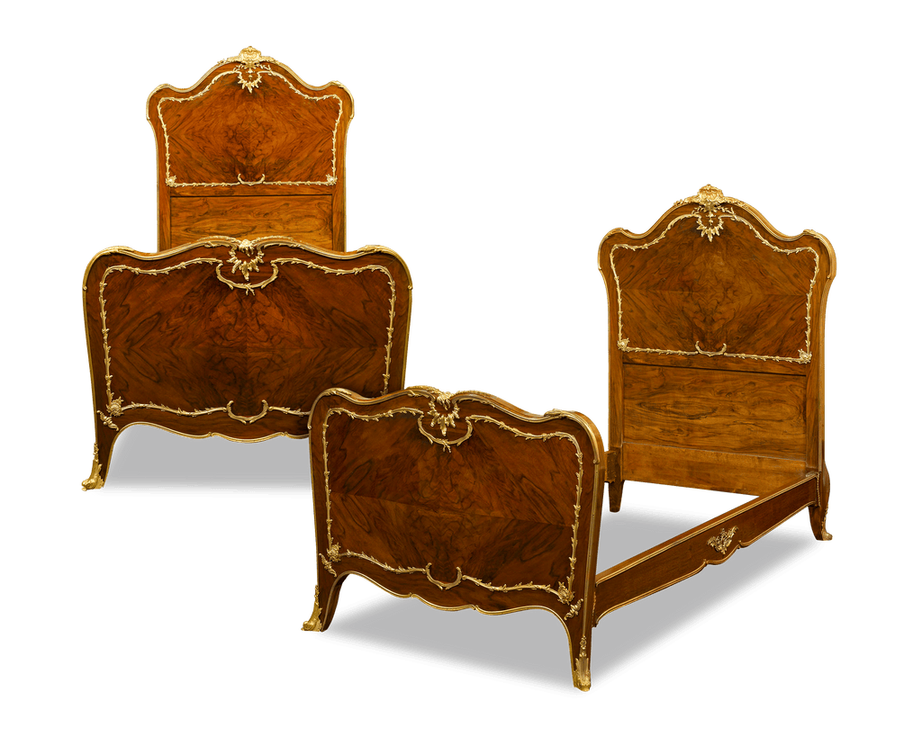 Rococo Style Pair of Twin Beds