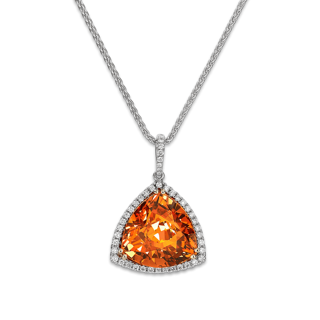 Mandarin Garnet Pendant, 15.01 Carats