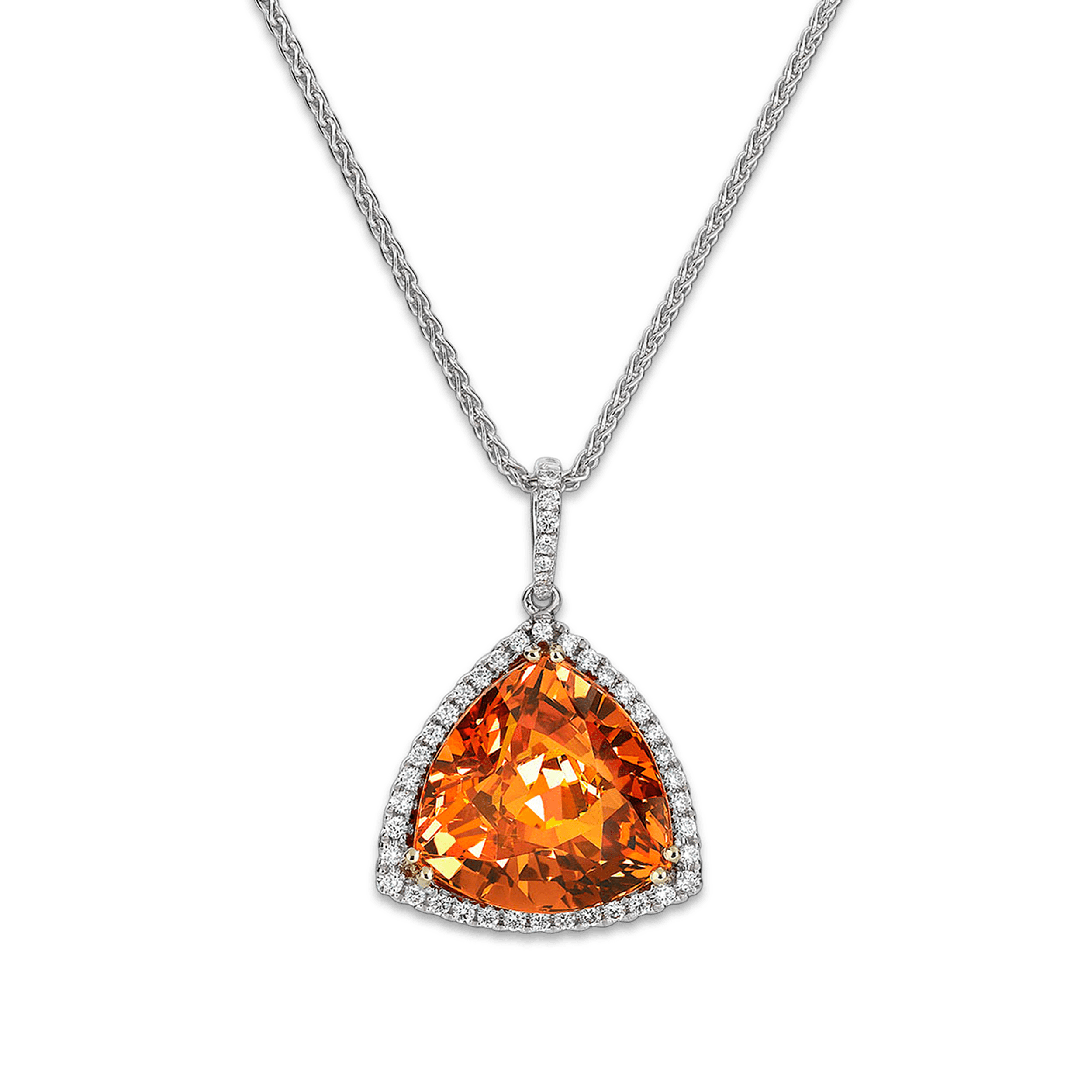 Mandarin Garnet Pendant, 15.01 Carats
