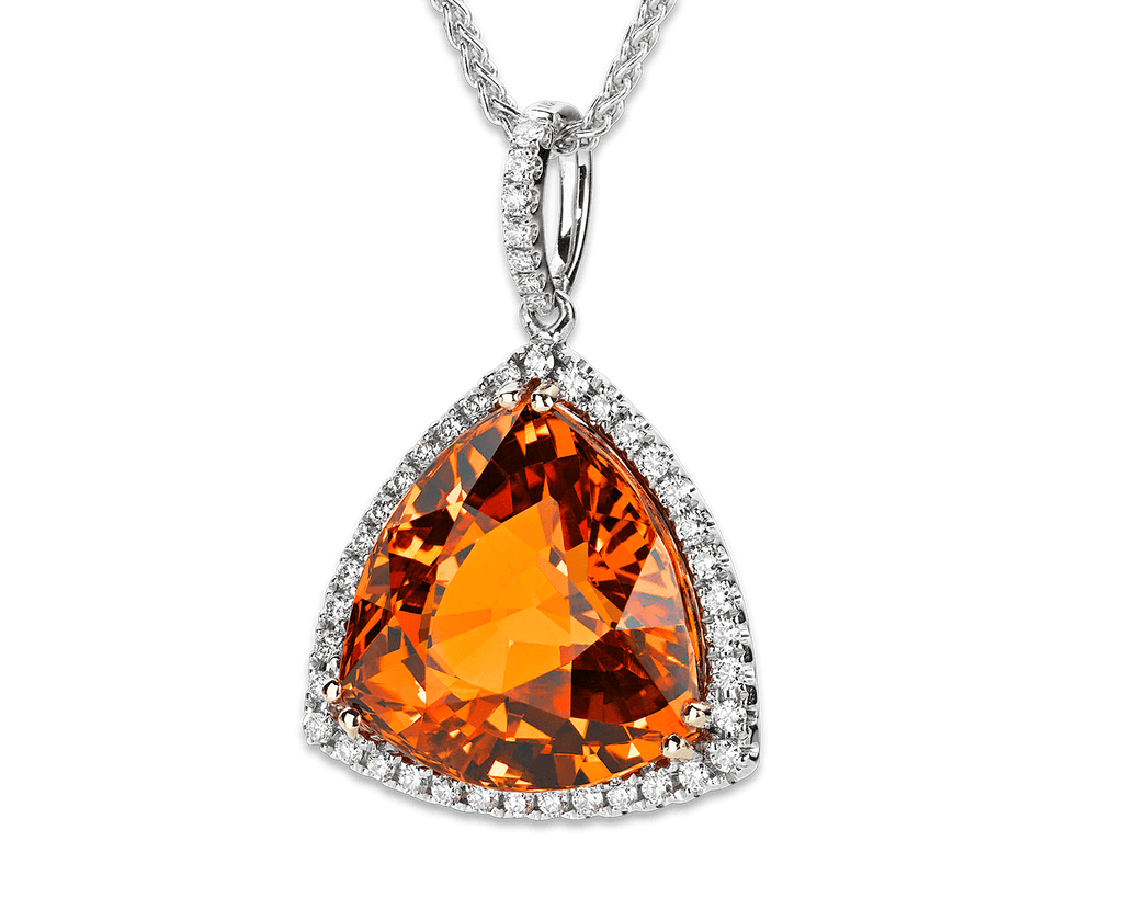 Mandarin Garnet Pendant, 15.01 Carats