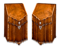 George III Mahogany Footed Knife Boxes