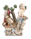 Meissen Porcelain Winter and Spring Figural Group