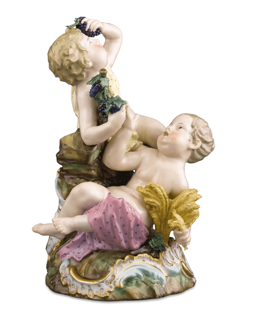 Meissen Porcelain Fall Figural Group