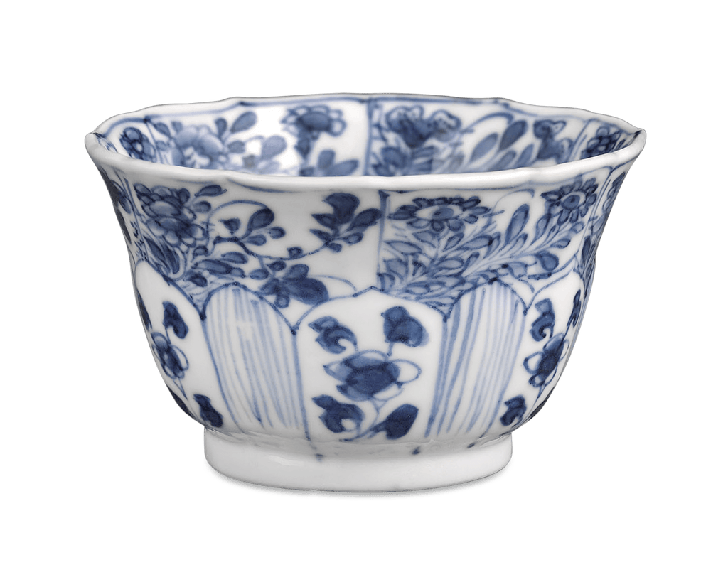 Chinese Blue & White Floral Teacup