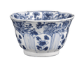 Chinese Blue & White Floral Teacup