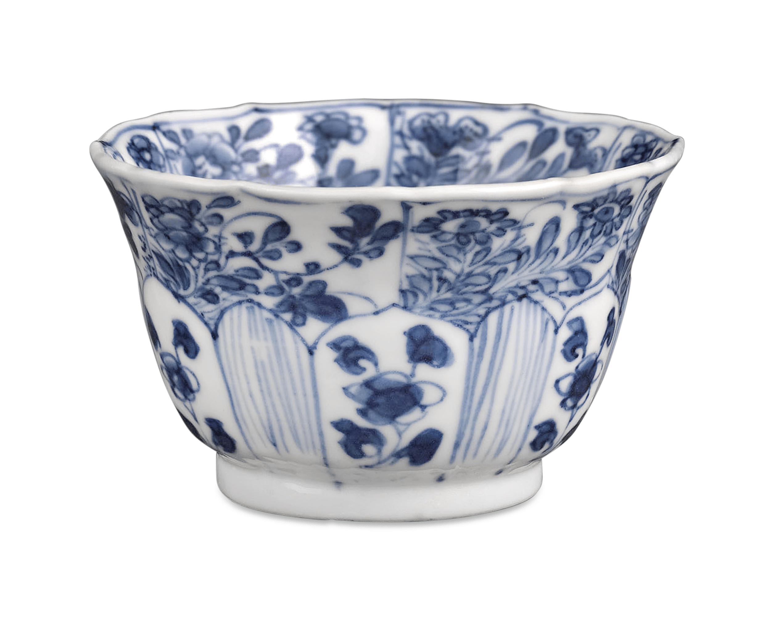 Chinese Blue & White Floral Teacup