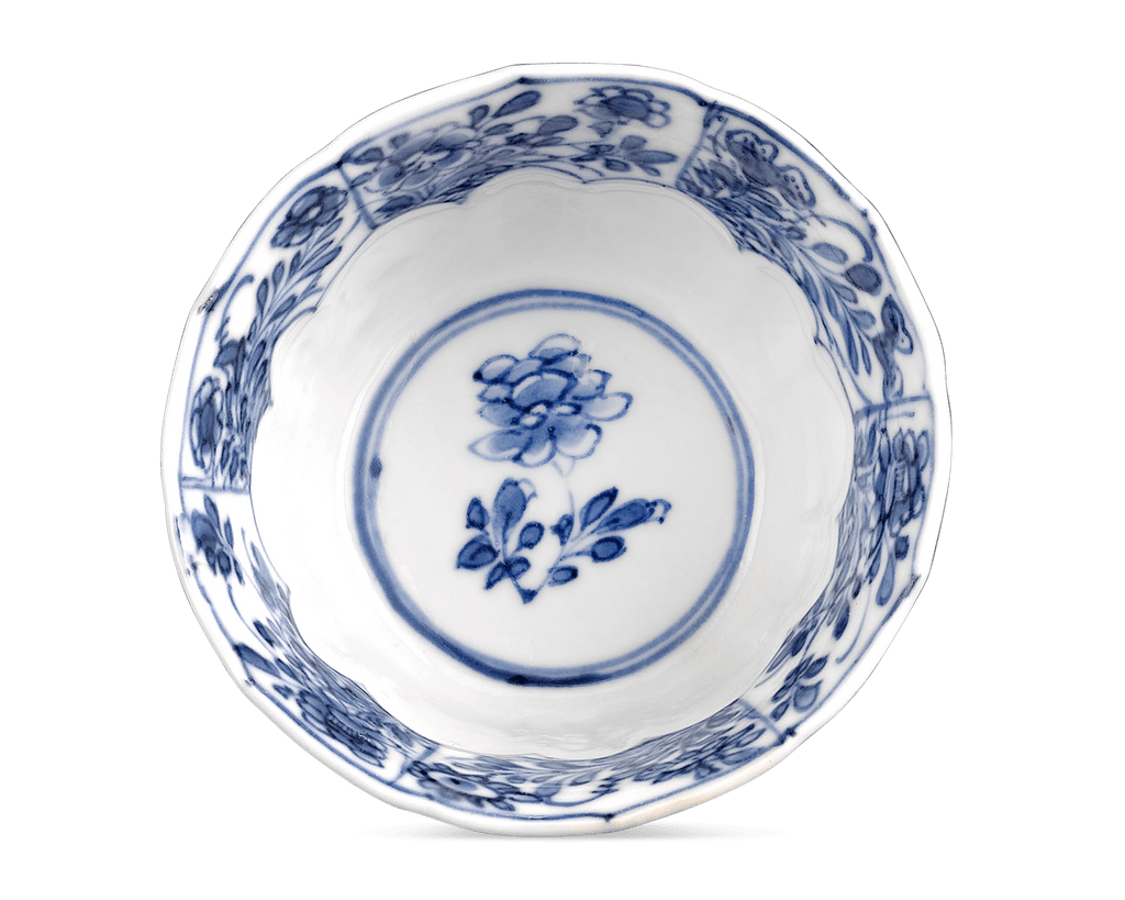 Chinese Blue & White Floral Teacup