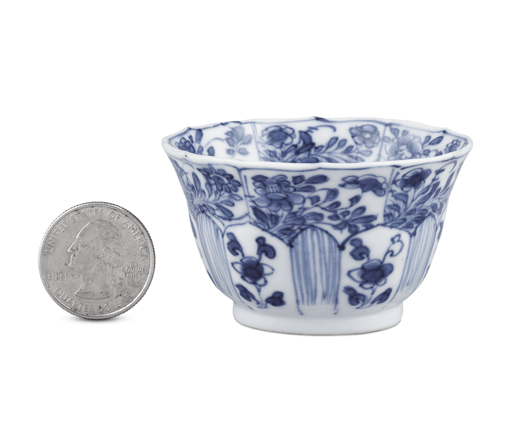 Chinese Blue & White Floral Teacup