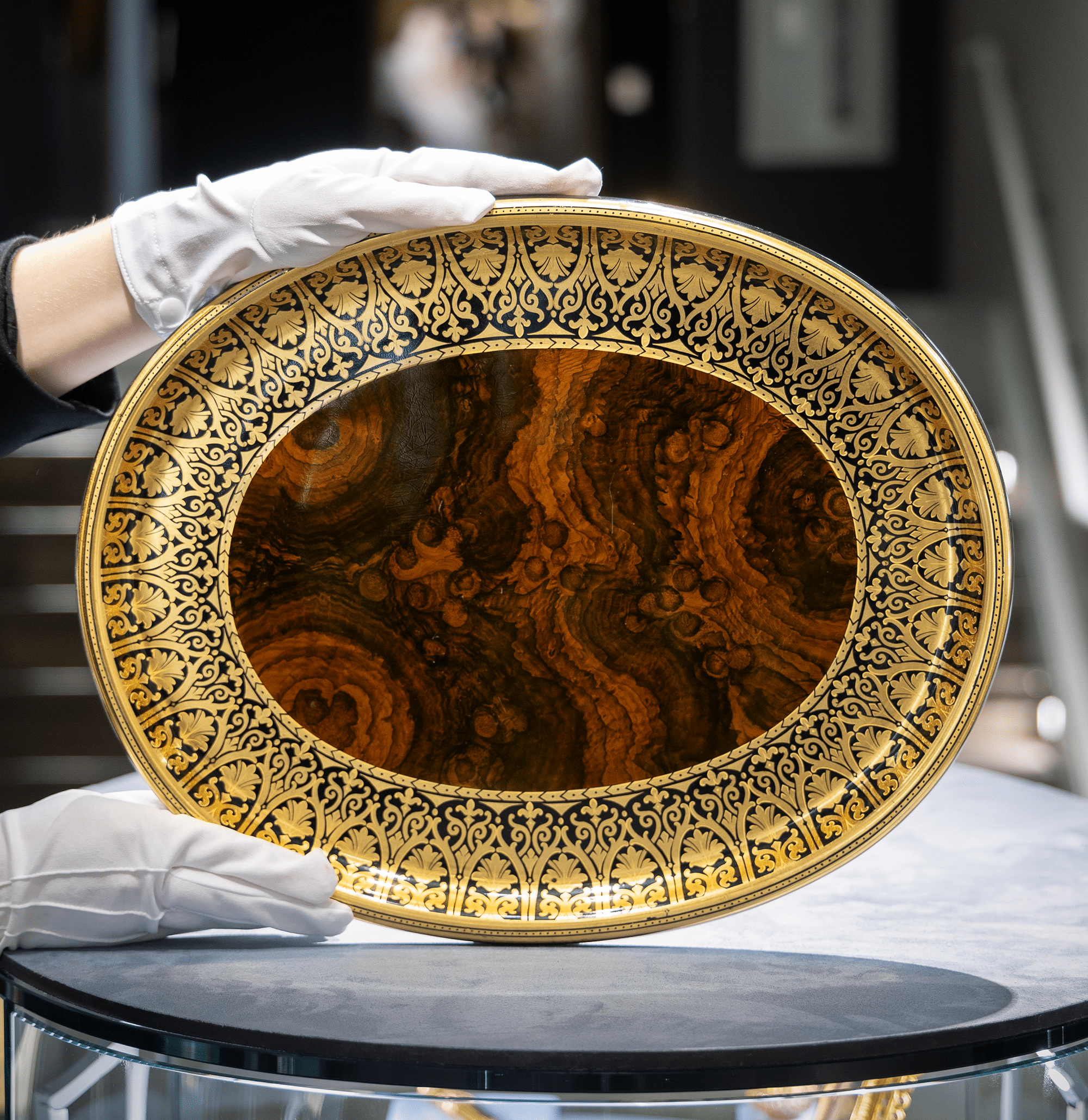 Papier-maché Tray by Henry Loveridge & Co.