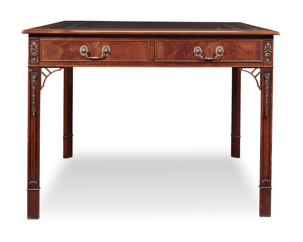 Regency-Style Mahogany Library Table