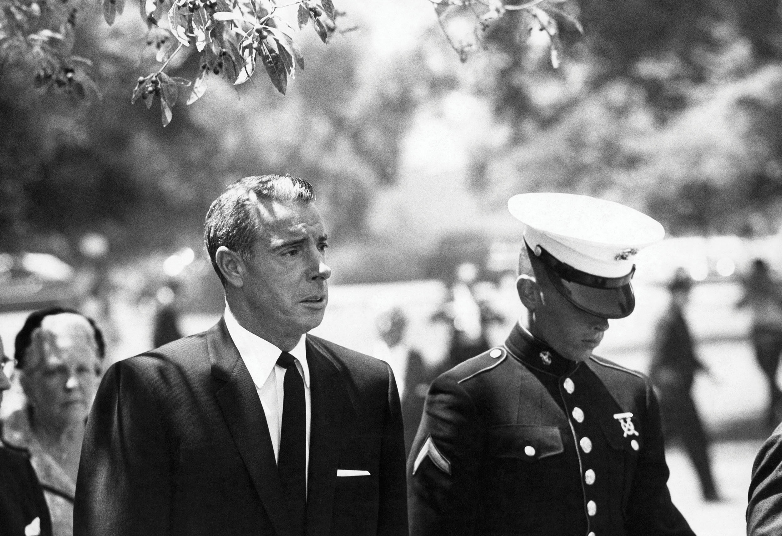 Joe DiMaggio at Marilyn Monroe's Funeral by Lawrence Schiller, 19/75