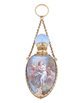 Gold and Enamel Chatelaine Perfume Bottle