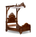 Rococo Revival Half Tester Bed