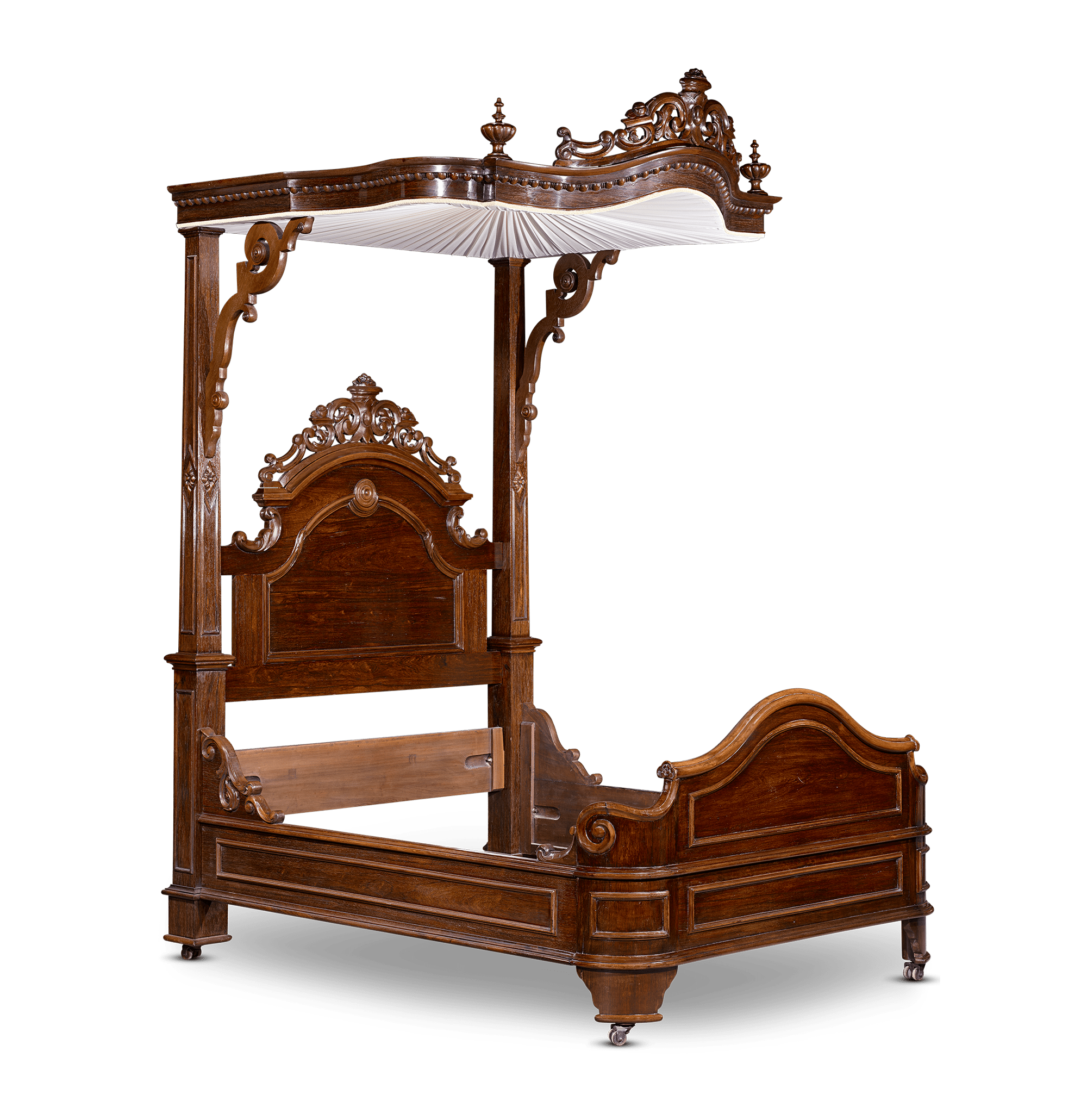 Rococo Revival Half Tester Bed