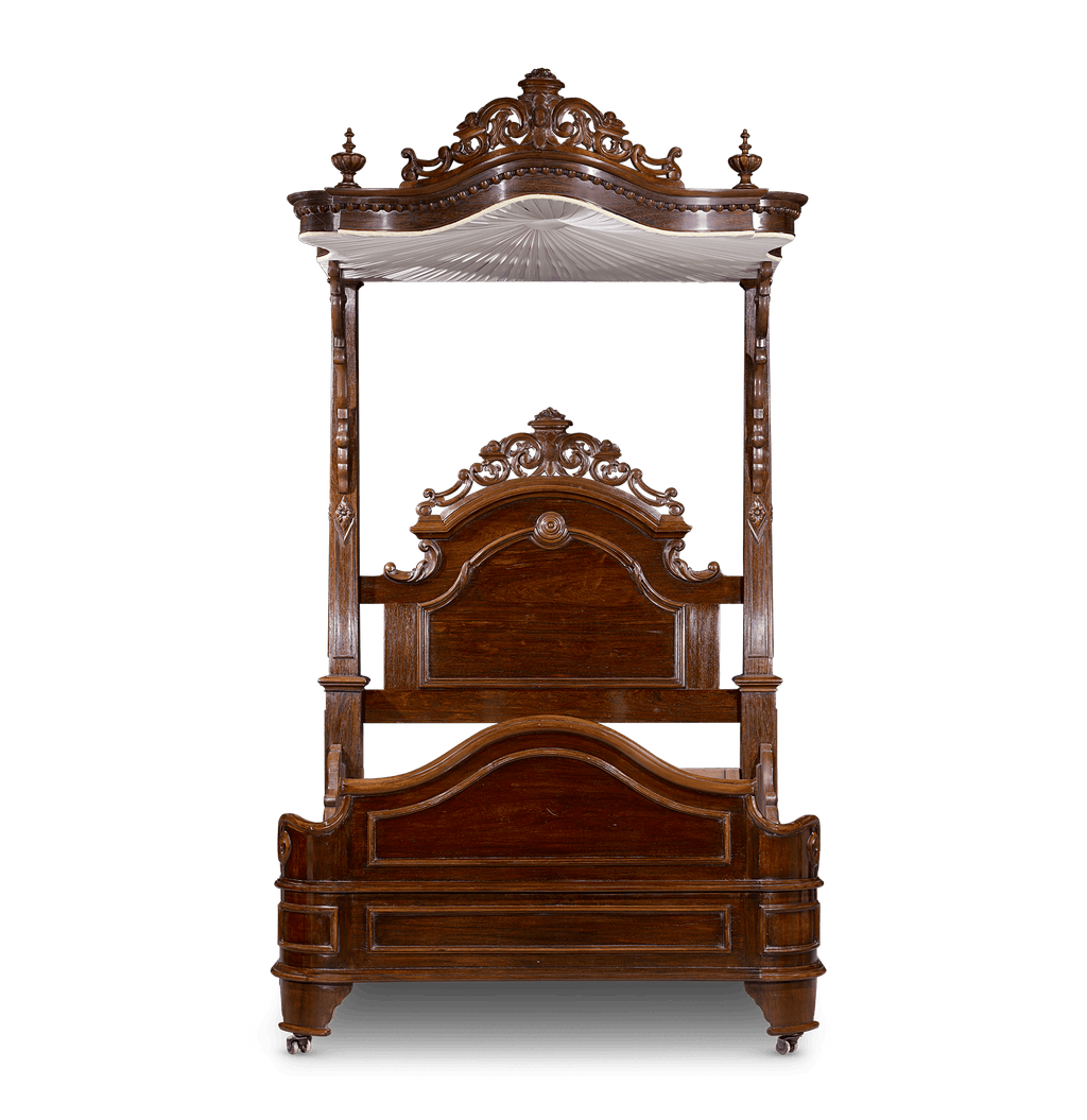 Rococo Revival Half Tester Bed