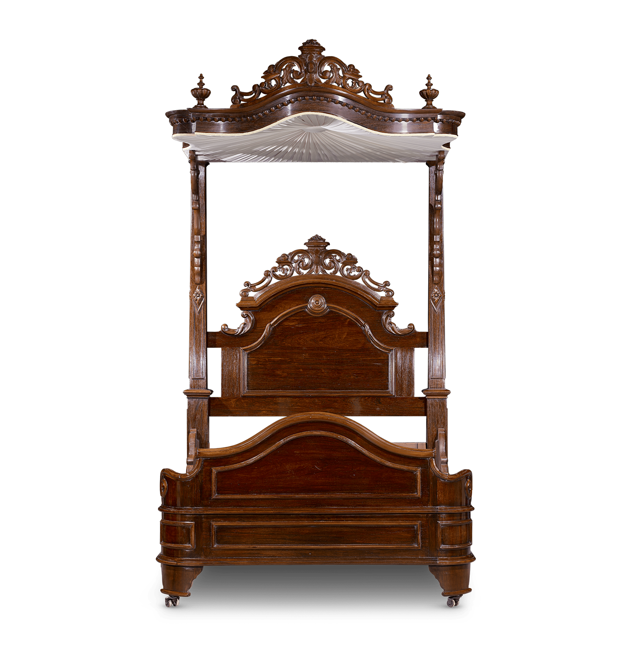 Rococo Revival Half Tester Bed
