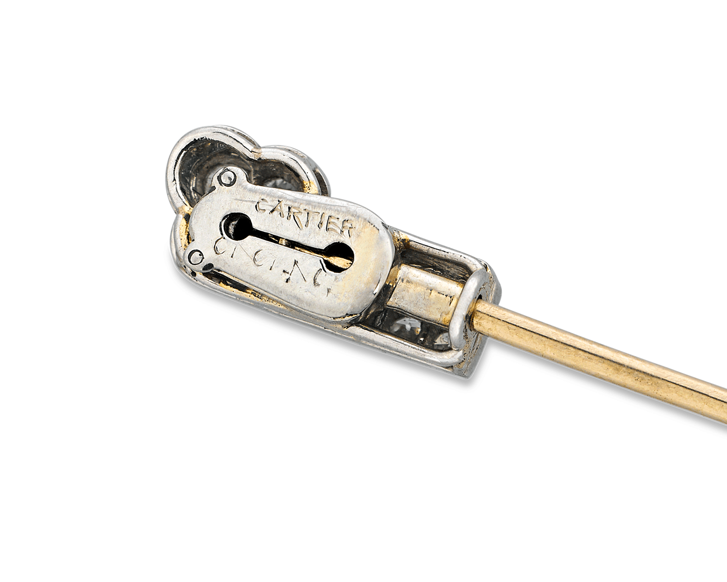 Cartier Art Deco Jade Jabot Pin