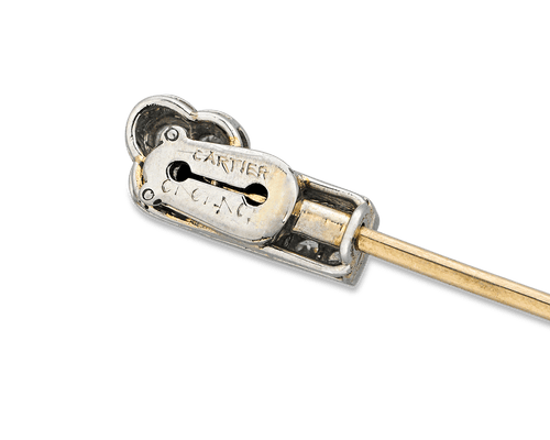 Cartier Art Deco Jade Jabot Pin