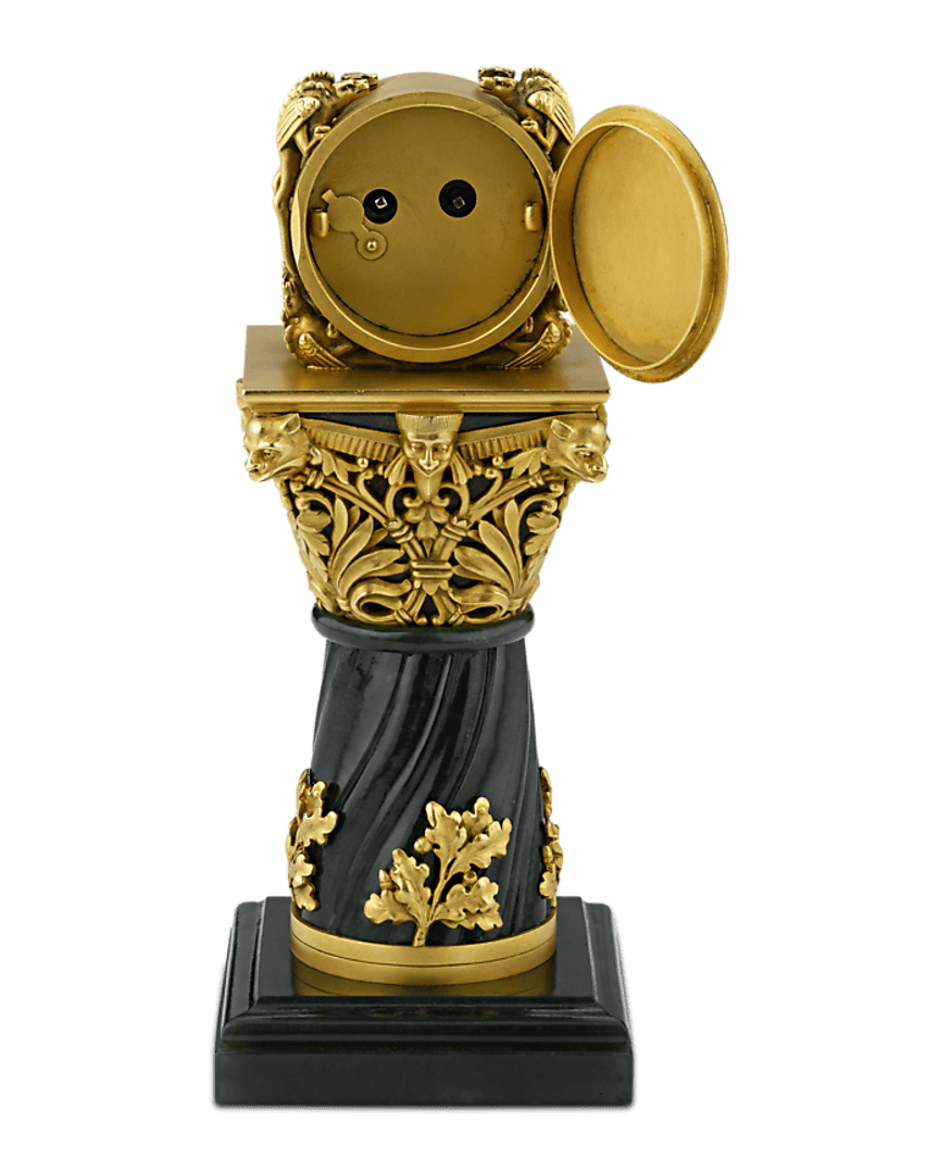 Paul Frey Miniature Gold and Jade Clock